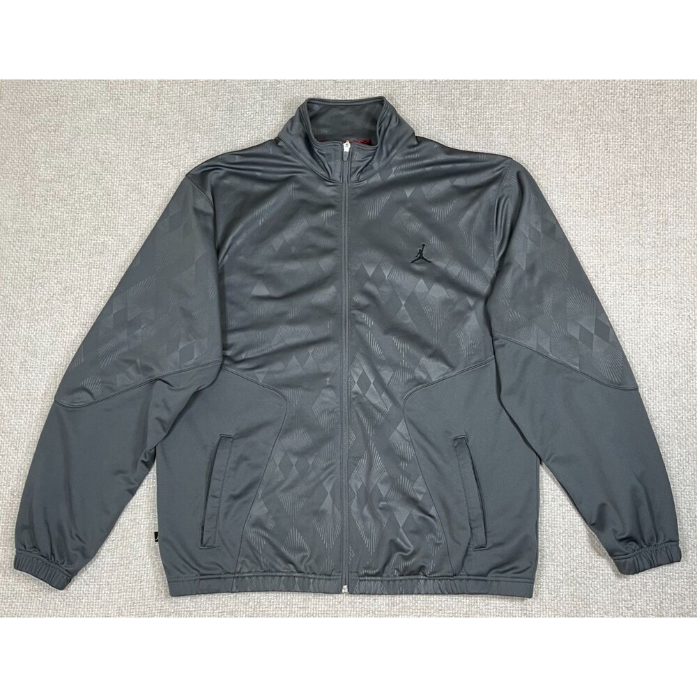 Vintage Air Jordan Jumpman Logo Jacket Men's 2XL Full Zip Gray Warm Up Track